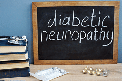 diabetic neuropathy written on chalkboard